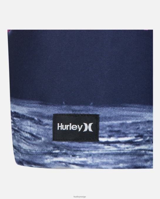 klær barn Hurley fotoreal trekk på badebukser blå kraft R406L607