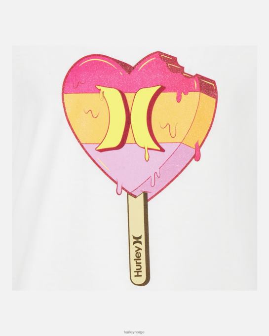 klær barn Hurley kjærlighet ved første bit t-skjorte hvit R406L616