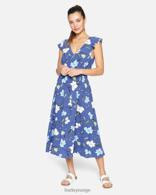 klær kvinner Hurley valmue midikjole mørke blå R406L509