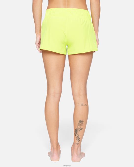 klær kvinner Hurley aquas solid 2,5" boardshort neon lime R406L520