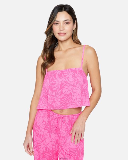 klær kvinner Hurley jungle walk firkantet hals swing tank rosa punch R406L470