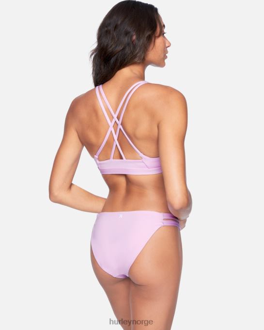 klær kvinner Hurley max solid moderat bikiniunderdel blåregn R406L537