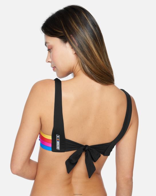 klær kvinner Hurley nascar vendbar scoop topp foran svart hvit R406L497