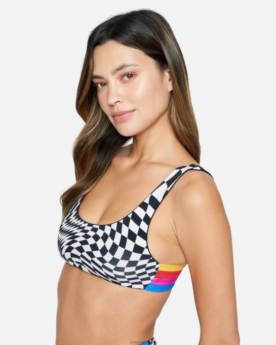 klær kvinner Hurley nascar vendbar scoop topp foran svart hvit R406L497