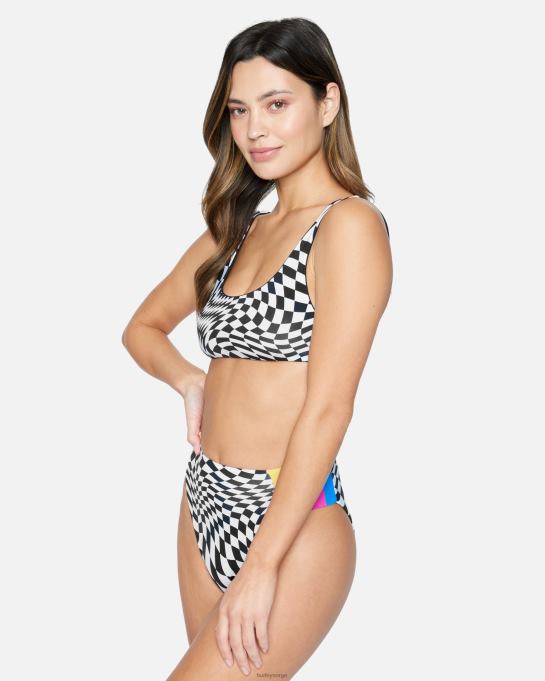 klær kvinner Hurley nascar vendbar scoop topp foran svart hvit R406L497