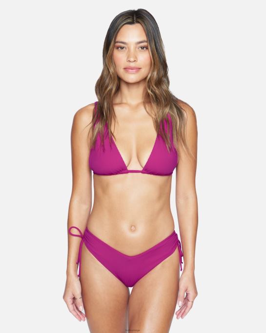 klær kvinner Hurley rib frekk fransk v foran nederst sangria R406L533