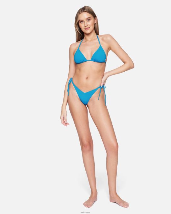 klær kvinner Hurley solid vendbar basic tri-topp blå beat/neon lime R406L467