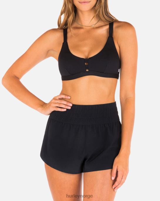 klær kvinner Hurley x moore aloha solid 2,5" høy midje boardshort svart R406L540