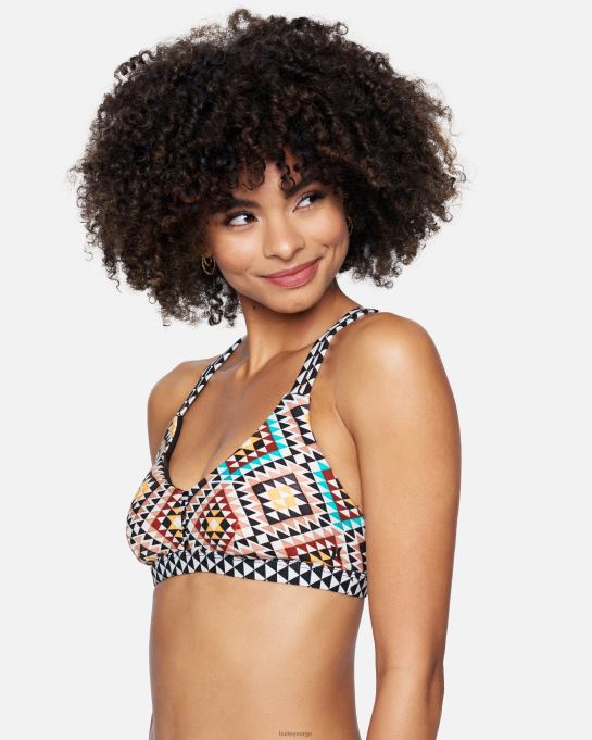 klær kvinner Hurley x surf max scoop bikini topp mosaikk geo R406L541