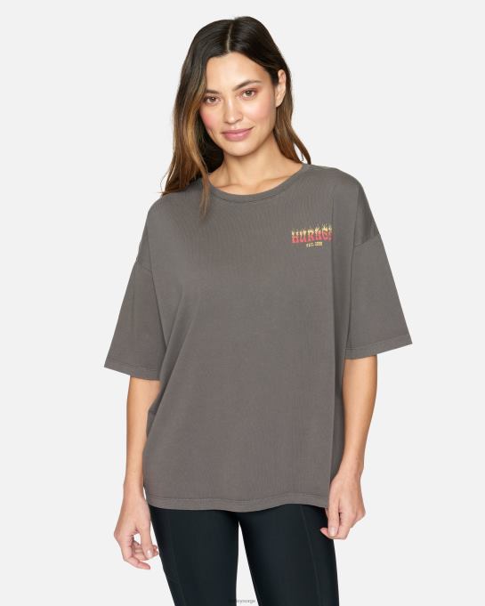 klær kvinner Hurley brennende sol kjæreste-t-skjorte svart R406L551