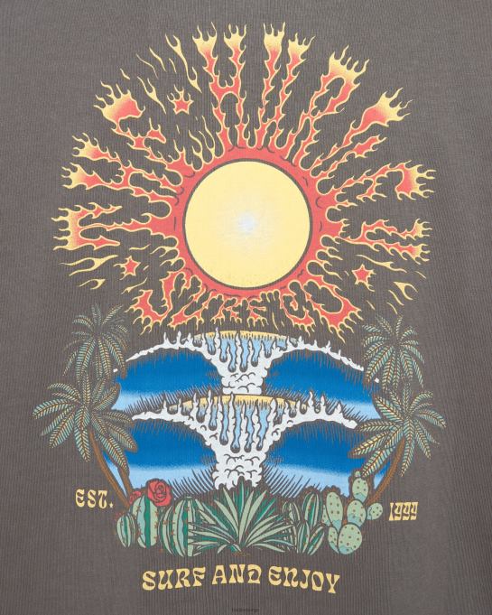 klær kvinner Hurley brennende sol kjæreste-t-skjorte svart R406L551