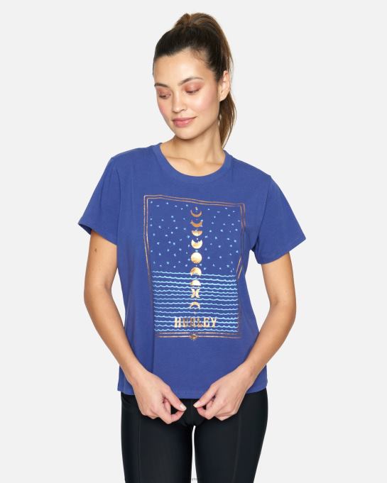 klær kvinner Hurley måne klassisk t-skjorte skifer R406L514