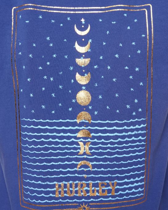 klær kvinner Hurley måne klassisk t-skjorte skifer R406L514