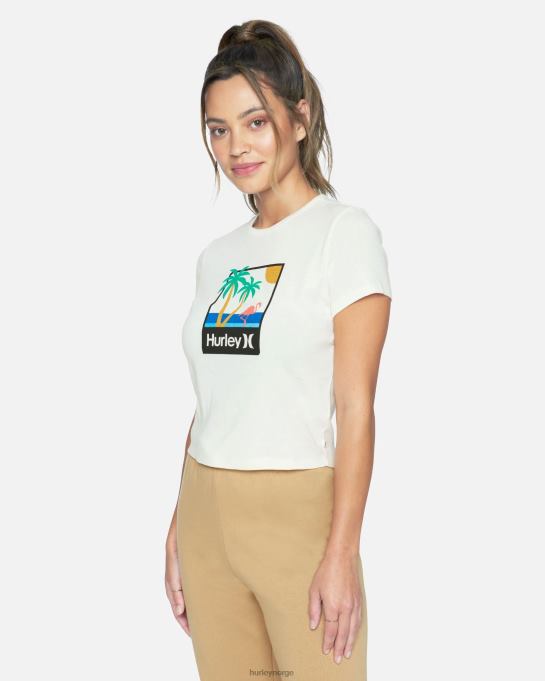 klær kvinner Hurley mingo rib tee marshmallow R406L562