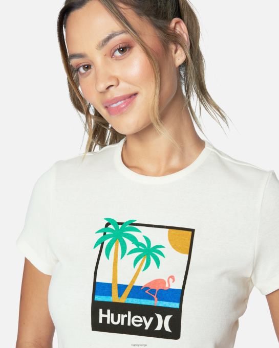 klær kvinner Hurley mingo rib tee marshmallow R406L562