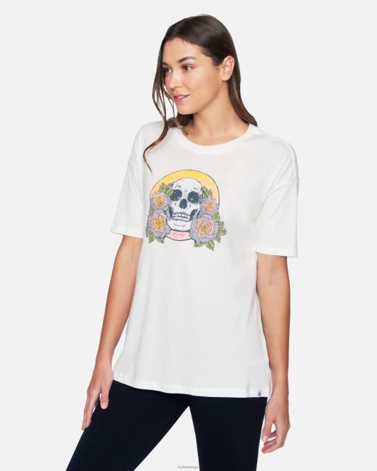 klær kvinner Hurley nadya oversized t-skjorte marshmallow R406L561