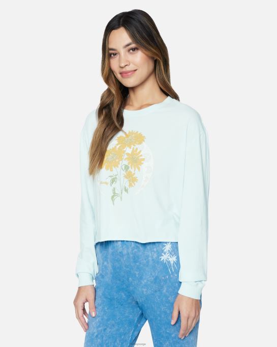 klær kvinner Hurley paige vasket beskåret kjæreste langermet t-skjorte friluft R406L554