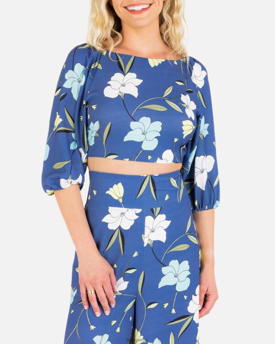 klær kvinner Hurley poppy crop top mørke blå R406L550