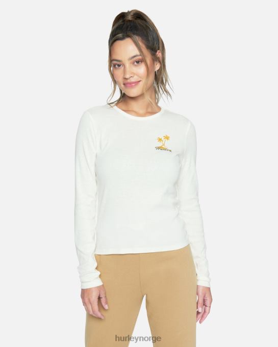 klær kvinner Hurley sna langermet rib-t-skjorte marshmallow R406L560