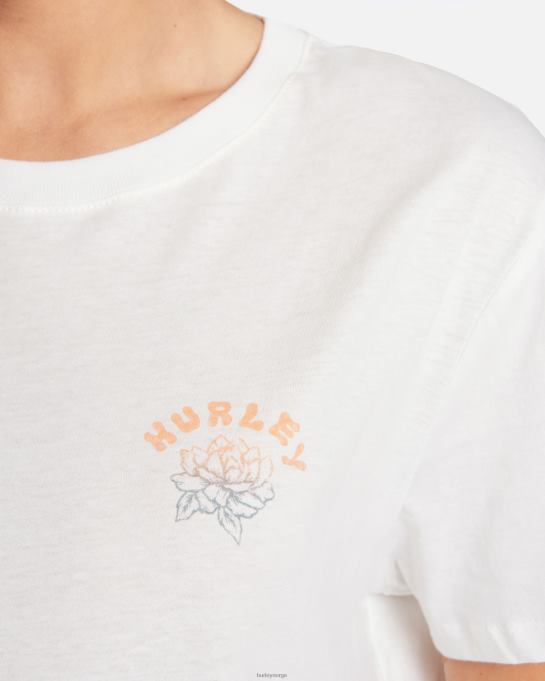 klær kvinner Hurley sophia vasket avslappet kjæreste-t-skjorte marshmallow R406L504