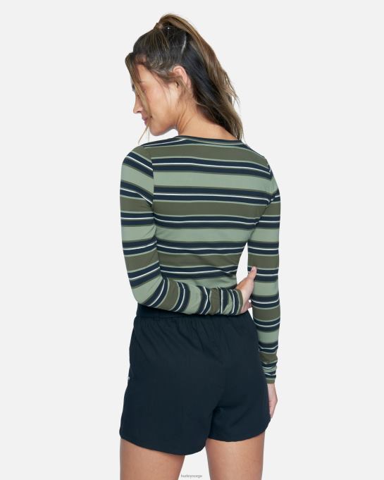 klær kvinner Hurley sophie fitted t-skjorte spraglete stripe R406L580