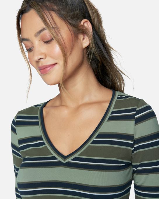 klær kvinner Hurley sophie fitted t-skjorte spraglete stripe R406L580