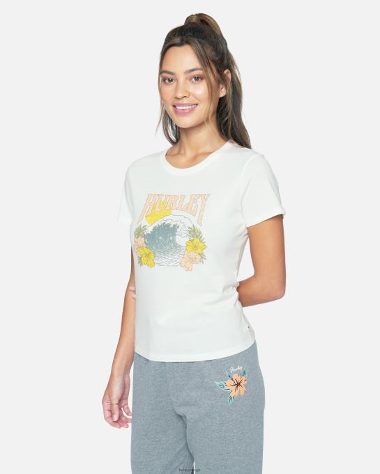klær kvinner Hurley tidlig perfekt crew tee marshmallow R406L579