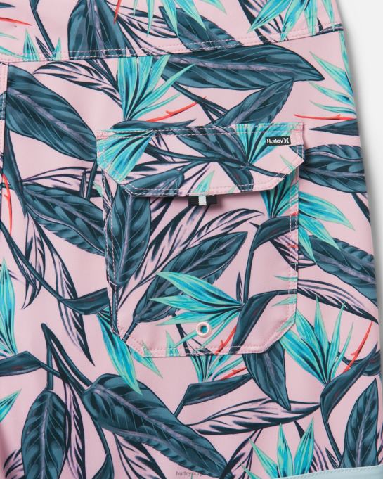 klær menn Hurley phantom block party 18" boardshorts rosa gnist R406L182