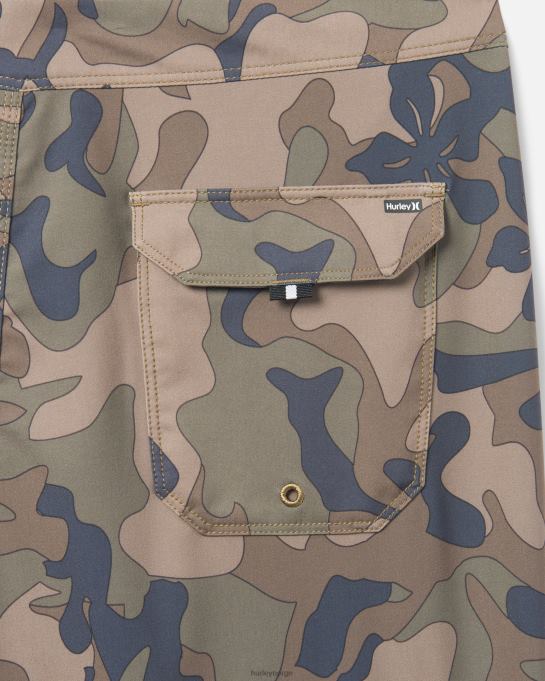 klær menn Hurley phantom block party boardshorts 18" oliven R406L147