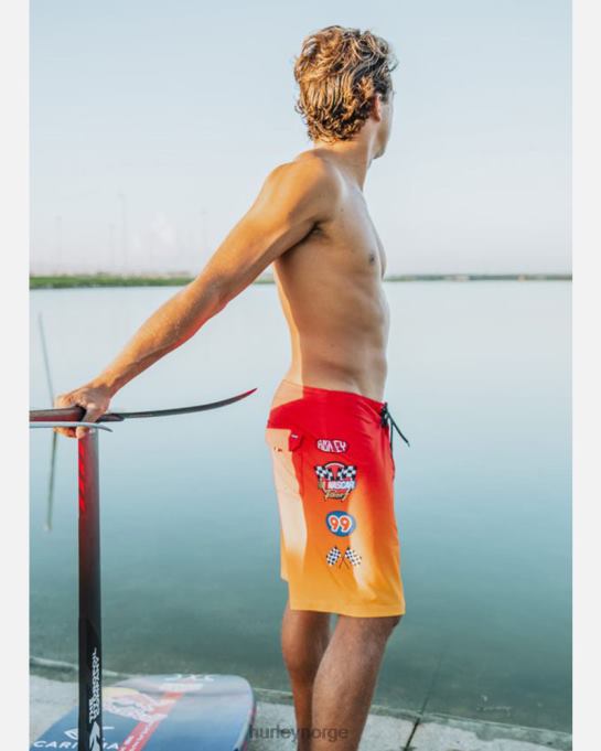 klær menn Hurley phantom-eco nascar flames 18" boardshort enhet rød R406L170