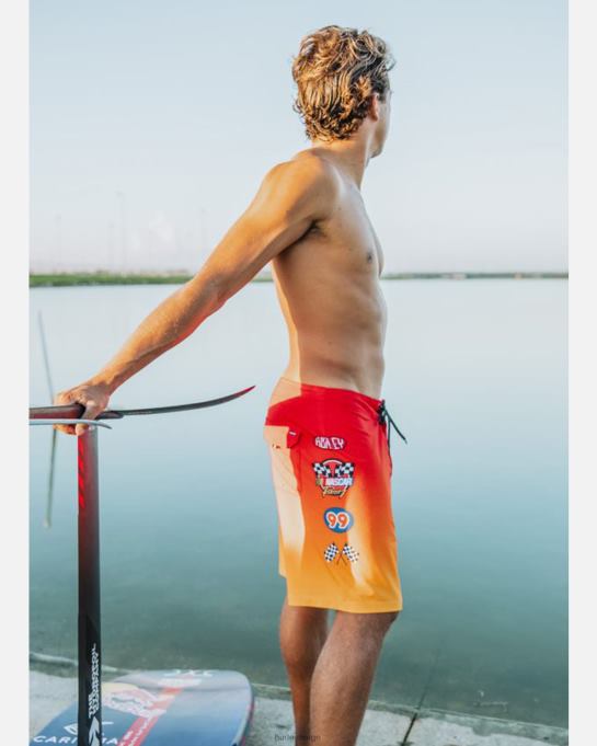 klær menn Hurley phantom-eco nascar flames 18" boardshort enhet rød R406L170