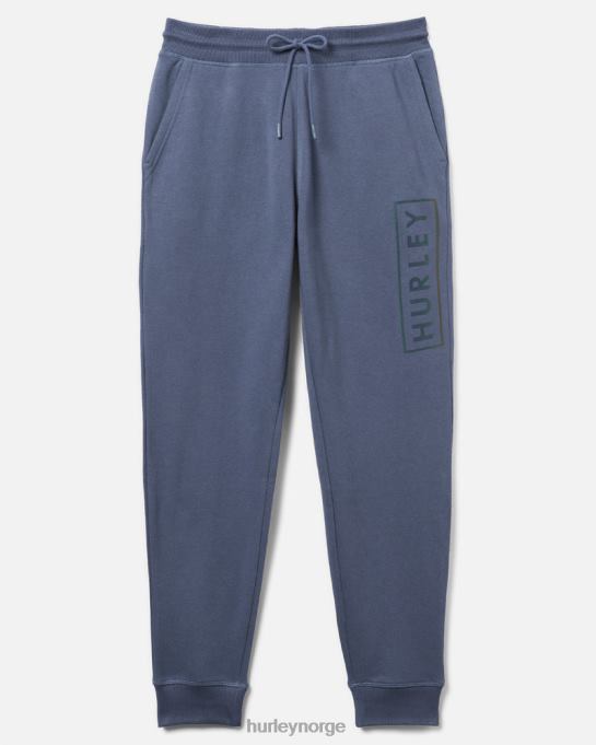 klær menn Hurley exist boxed logo avslappet passform bomull fleece jogger mørke blå R406L61