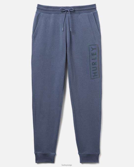 klær menn Hurley exist boxed logo avslappet passform bomull fleece jogger mørke blå R406L61