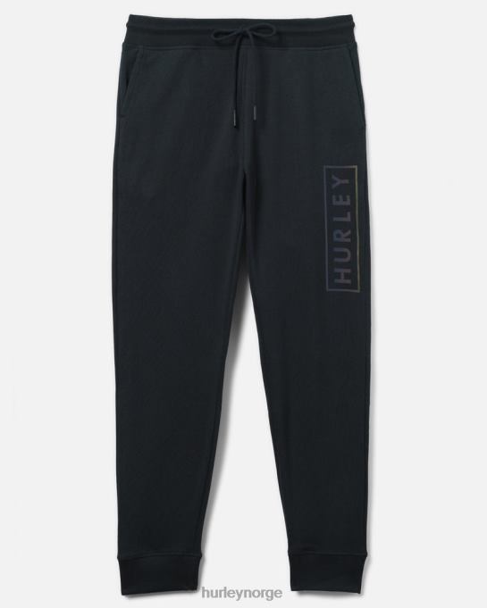 klær menn Hurley exist boxed logo avslappet passform bomull fleece jogger svart R406L60