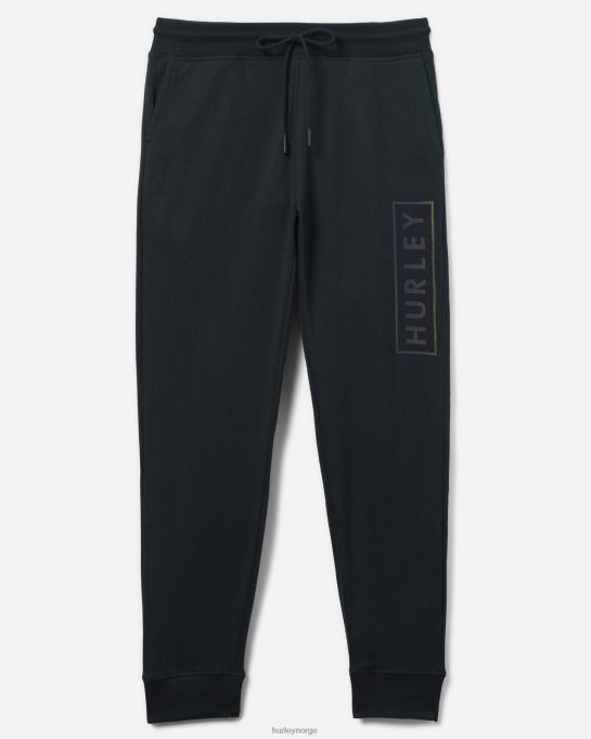 klær menn Hurley exist boxed logo avslappet passform bomull fleece jogger svart R406L60