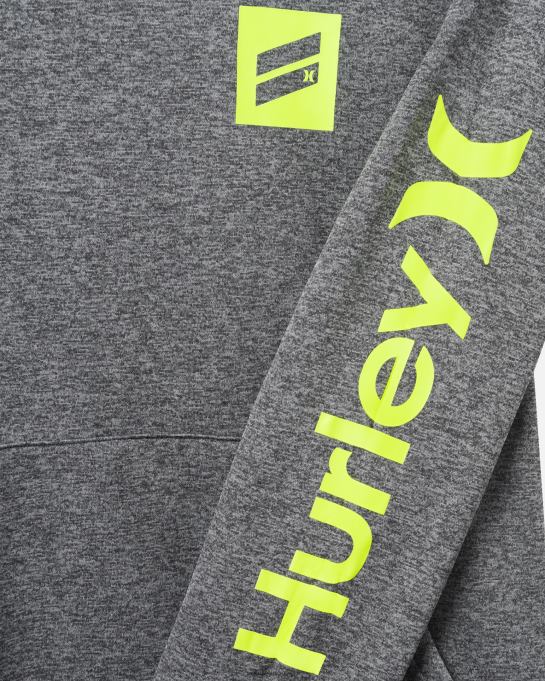 klær menn Hurley finnes bootcamp hettegenser med fransk frotté grå/svart R406L52