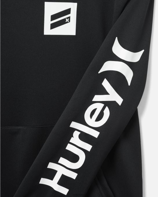 klær menn Hurley finnes bootcamp hettegenser med fransk frotté svart R406L54