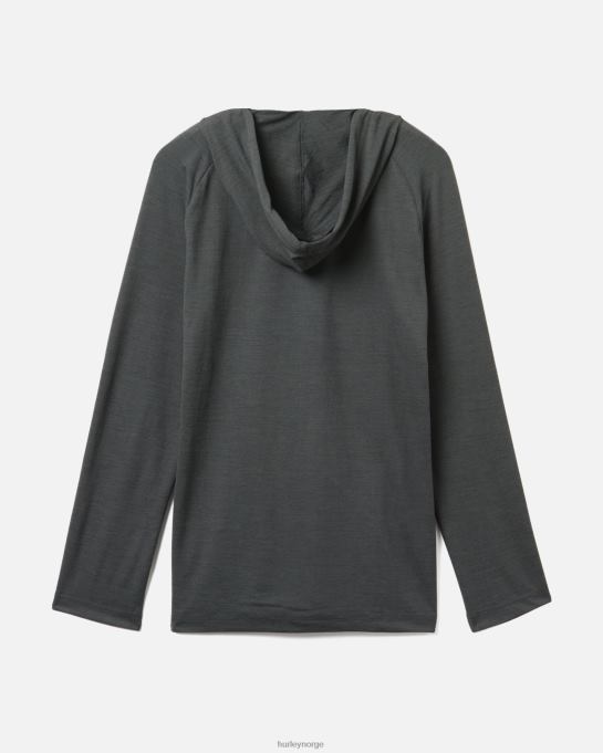 klær menn Hurley finnes hette-t-skjorte med lange ermer svart R406L321