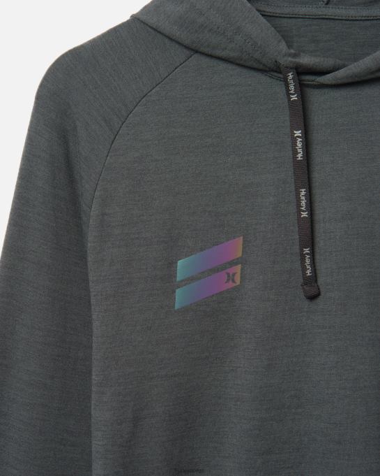 klær menn Hurley finnes hette-t-skjorte med lange ermer svart R406L321