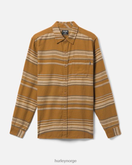 klær menn Hurley Portland økologisk flanellskjorte bronsert R406L331