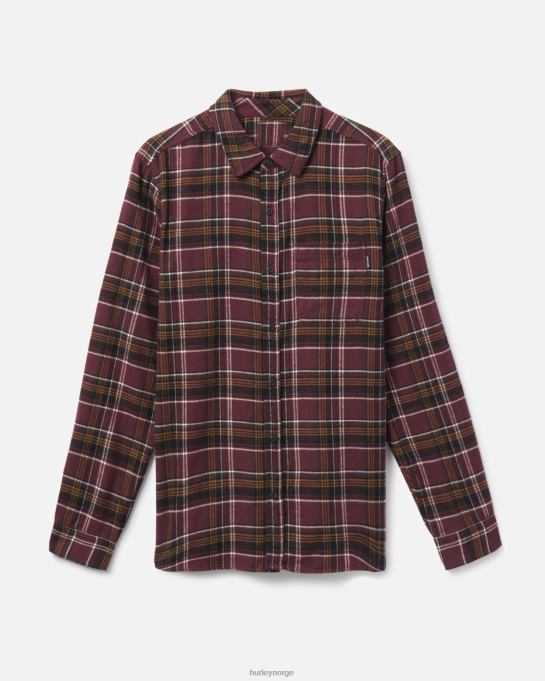 klær menn Hurley Portland økologisk flanellskjorte brun R406L366
