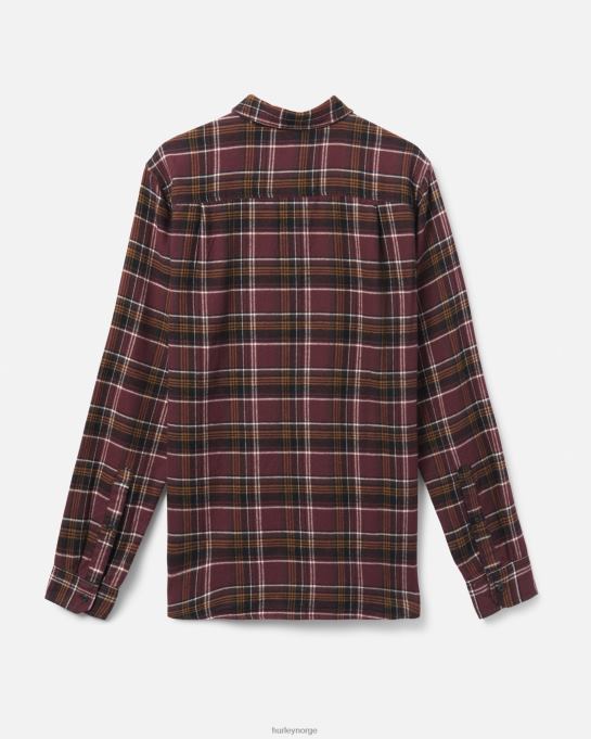 klær menn Hurley Portland økologisk flanellskjorte brun R406L366