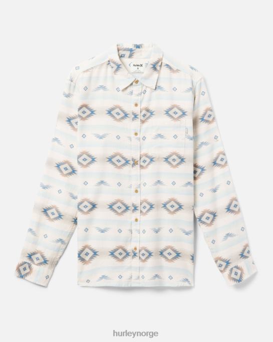 klær menn Hurley Portland økologisk flanellskjorte knapt bein R406L392