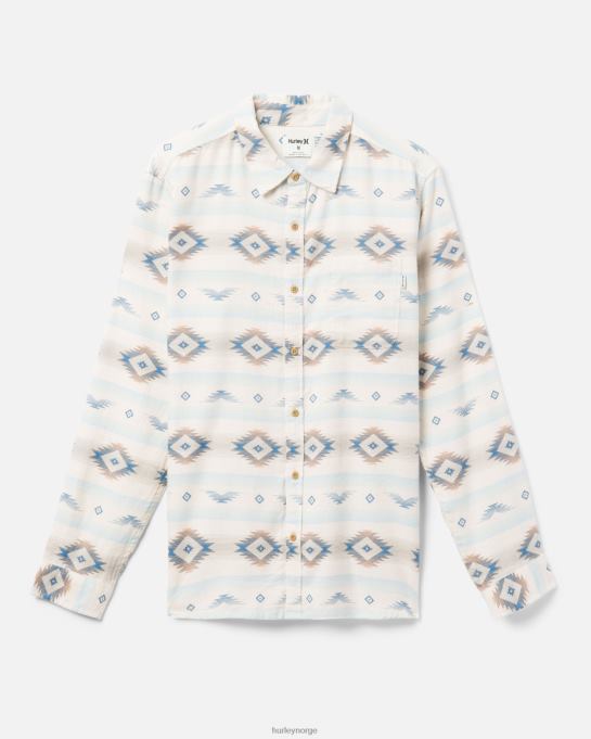 klær menn Hurley Portland økologisk flanellskjorte knapt bein R406L392