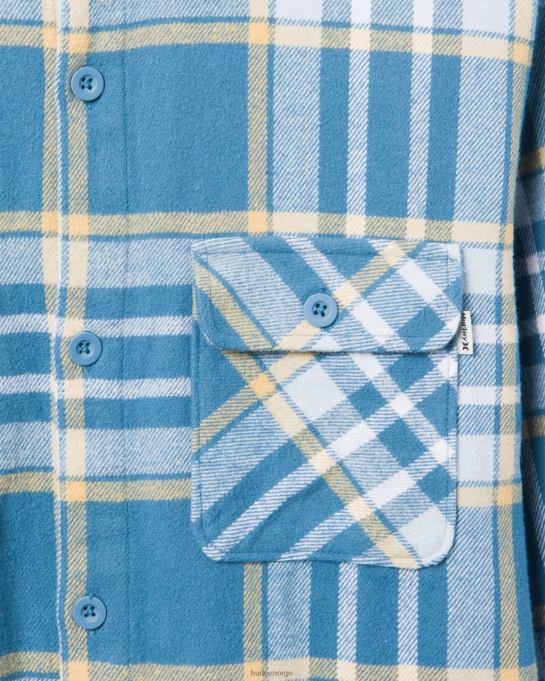 klær menn Hurley Santa Cruz strandlinjeflanell middels blå R406L397