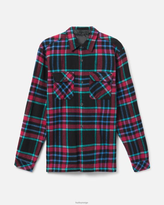 klær menn Hurley Santa Cruz strandlinjeflanell svart R406L400