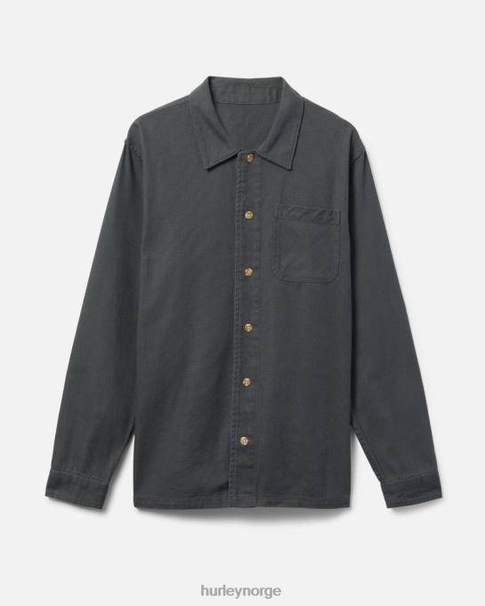 klær menn Hurley bixby canvas langermet skjorte mørk steingrå R406L315