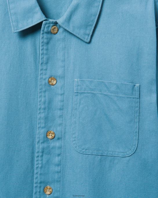 klær menn Hurley bixby canvas langermet skjorte middels blå R406L342