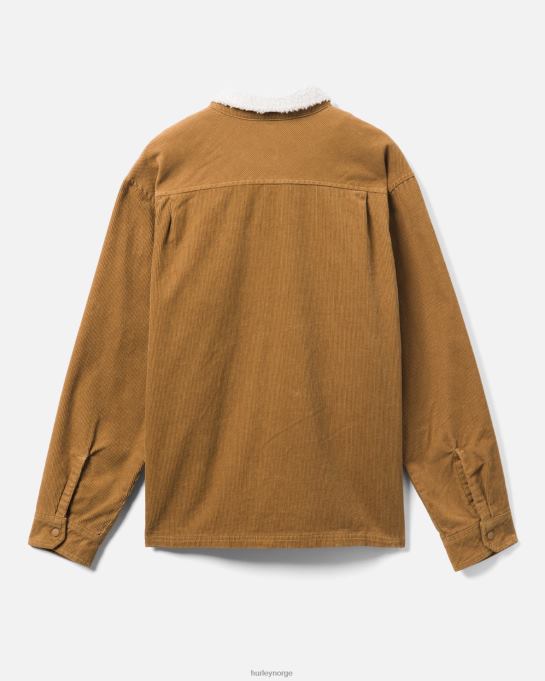 klær menn Hurley bixby cord sherpa-fôret langermet skjorte gylden doodle R406L319