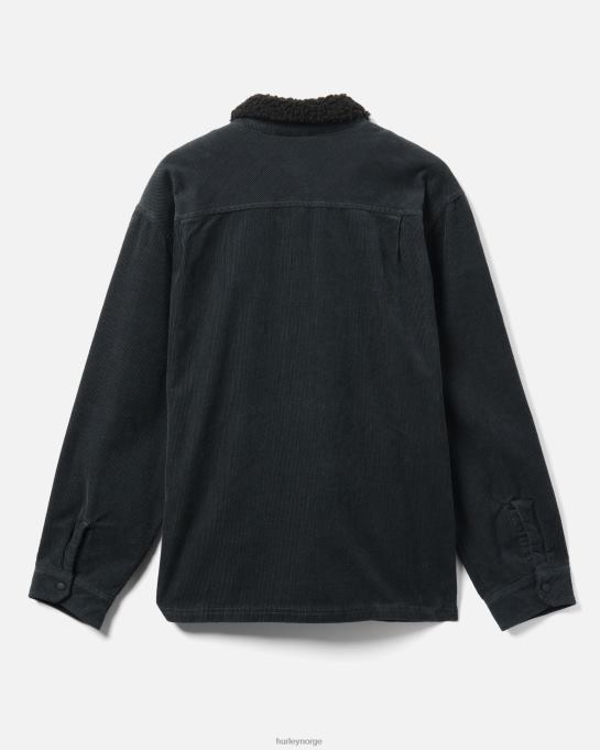 klær menn Hurley bixby cord sherpa-fôret langermet skjorte mørk steingrå R406L318